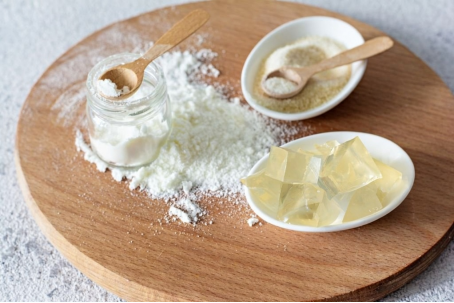 baking ingredients flat lay